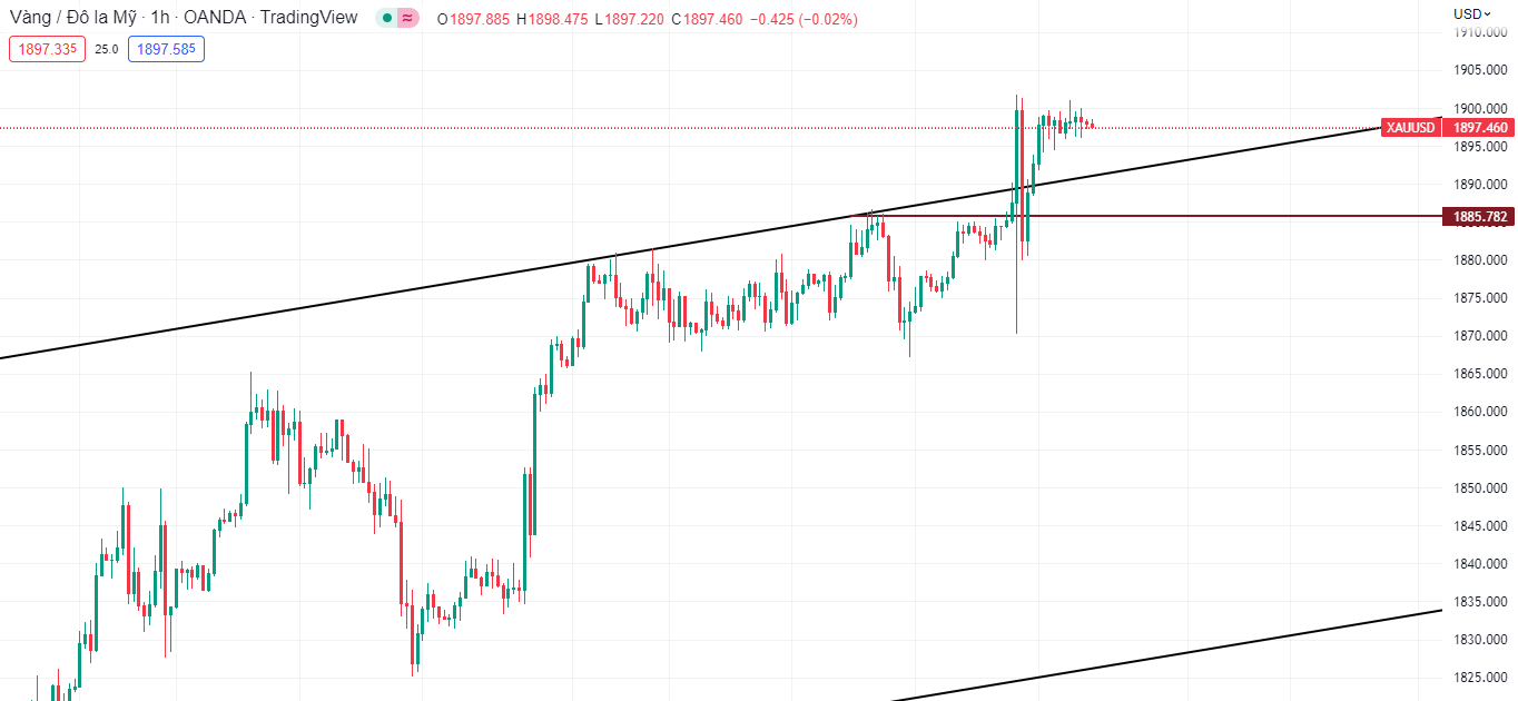 XAUUSD chạm ngưỡng 1900 sau dữ liệu CPI (13/01/23)-Pic no.3