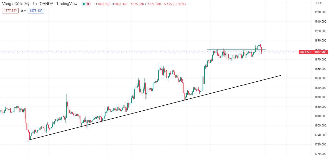 Vàng đang có xu hướng biến động khó lường trong phiên Mỹ và trước thềm CPI (11/1/2023)-Pic no.1