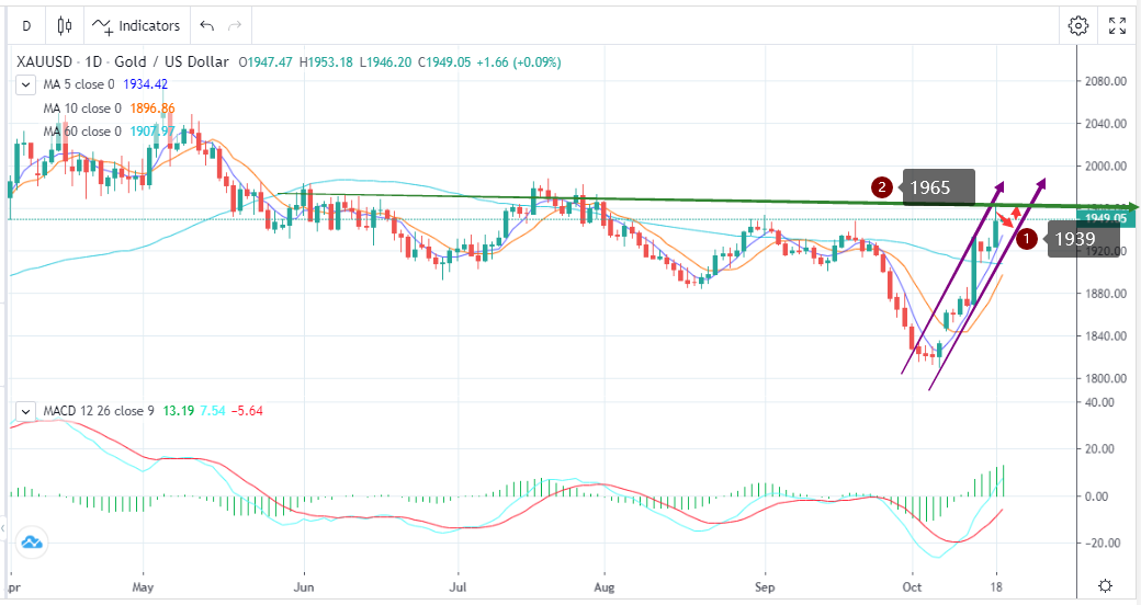 中东局势紧张，金价继续走高(10月19日)-Pic no.1
